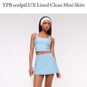sculptLUX Lined Mini Skirt in Light Blue